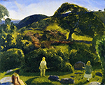 George Bellows Children and Summer among the Shrubs oil painting reproduction