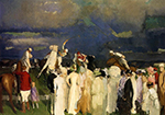 George Bellows Crowd at the Polo Game oil painting reproduction