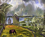 George Bellows Dead Orchard, Newport, Rhode Island oil painting reproduction