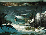 George Bellows North River, 1908 oil painting reproduction