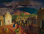 George Bellows Pueblo Tesuque,No.2, 1917 oil painting reproduction