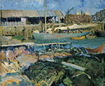George Bellows The Fish Wharf, Matinicus Island oil painting reproduction
