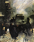 George Bellows Steaming Streets, 1908 oil painting reproduction