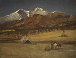 Albert Bierstadt Indian EncampmentEvening oil painting reproduction