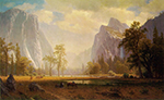 Albert Bierstadt Looking Up the Yosemite Valley oil painting reproduction