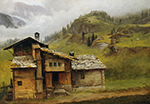 Albert Bierstadt Mountain House oil painting reproduction