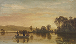 Albert Bierstadt River Scene (1858) oil painting reproduction