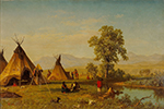 Albert Bierstadt Sioux Village near Fort Laramie oil painting reproduction