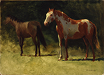 Albert Bierstadt Two Horses oil painting reproduction