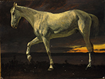 Albert Bierstadt White Horse and Sunset oil painting reproduction