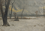 Albert Bierstadt Winter landscape oil painting reproduction