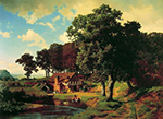 Albert Bierstadt A Rustic Mill oil painting reproduction
