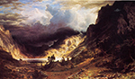 Albert Bierstadt A Storm in the Rocky Mountains Mr. Rosalie oil painting reproduction