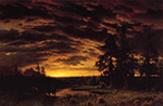Albert Bierstadt Evening on the Prarie oil painting reproduction