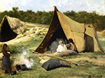 Albert Bierstadt Indian Camp oil painting reproduction
