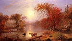 Albert Bierstadt Indian Summer Hudson River oil painting reproduction