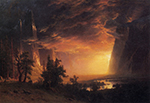 Albert Bierstadt Sunset in the Yosemite Valley oil painting reproduction