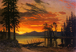 Albert Bierstadt Sunset over the River oil painting reproduction