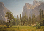 Albert Bierstadt Bridal Veil Falls, Yosemite Valley, California, 1871 oil painting reproduction