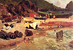 Albert Bierstadt Fishing Boats at Capri oil painting reproduction