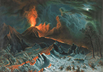 Albert Bierstadt Mount Vesuvius at Midnight  oil painting reproduction