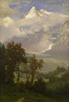 Albert Bierstadt View of Wetterhorn from the Valley of Grindelwald  oil painting reproduction