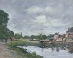 Eugene Boudin Abbeville, 1894 oil painting reproduction