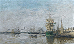 Eugene Boudin Bordeaux, the Port oil painting reproduction