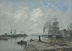 Eugene Boudin Boulogne-sur-Mer, the Port, 1893-94 oil painting reproduction