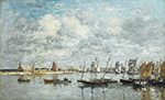 Eugene Boudin Camaret, the Port, 1873 oil painting reproduction