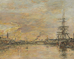 Eugene Boudin Deauville, Harbor, 1886 oil painting reproduction
