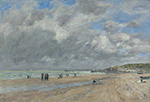 Eugene Boudin Deauville, the Beach, 1893 oil painting reproduction