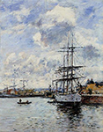 Eugene Boudin Deauville the Harbor-1897 oil painting reproduction