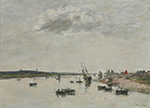 Eugene Boudin Etaples, the Canche, 1891 oil painting reproduction
