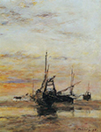 Eugene Boudin Low Tide, 1890 oil painting reproduction