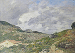 Eugene Boudin Montagnes, Outskirts of the Nice, 1892 oil painting reproduction
