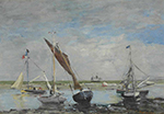 Eugene Boudin Outskirts of Trouville, 1880-85 oil painting reproduction