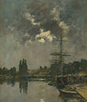 Eugene Boudin Saint Valery sur Somme, Moonlight Effect, 1894 oil painting reproduction