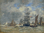 Eugene Boudin Seascape, 1898 oil painting reproduction