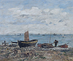 Eugene Boudin Seashore at Saint Adresse, 1894 oil painting reproduction