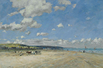 Eugene Boudin The Beach at Tourgeville-les-Sablons, 1888 oil painting reproduction