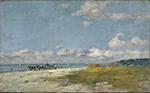 Eugene Boudin The Beach at Trouville, 1887-96 oil painting reproduction