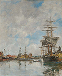 Eugene Boudin The Dock of Deauville, 1891 oil painting reproduction