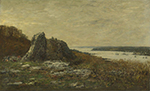 Eugene Boudin The Outskirts of Brest, the Estuary of the Elorn River, 1873 oil painting reproduction