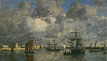 Eugene Boudin The Port of Camaret oil painting reproduction