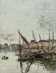 Eugene Boudin The Port of Trouvill, Harbour, 1894 oil painting reproduction