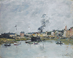 Eugene Boudin The Port of Trouville, 1891 oil painting reproduction