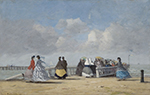 Eugene Boudin The Wharf at Trouville, 1864 oil painting reproduction