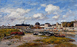 Eugene Boudin The Port of trouville low tide 1897 oil painting reproduction