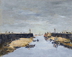 Eugene Boudin Trouville, The Jetties, 1882 oil painting reproduction
